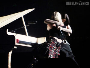 Lzzy Hale of Halestorm with Amy Lee of Evanescence