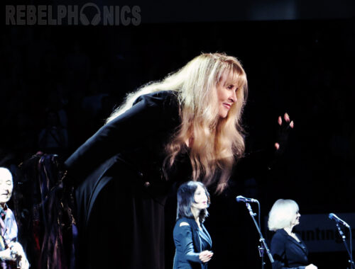 Stevie Nicks Waves to the Crowd