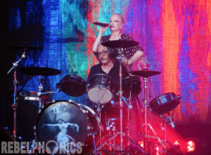 Photo by Annie Marie Govekar. Shirley Manson and Butch Vig of Garbage performs at Pine Knob Music Theatre in Clarkston, MI. 7/6/23