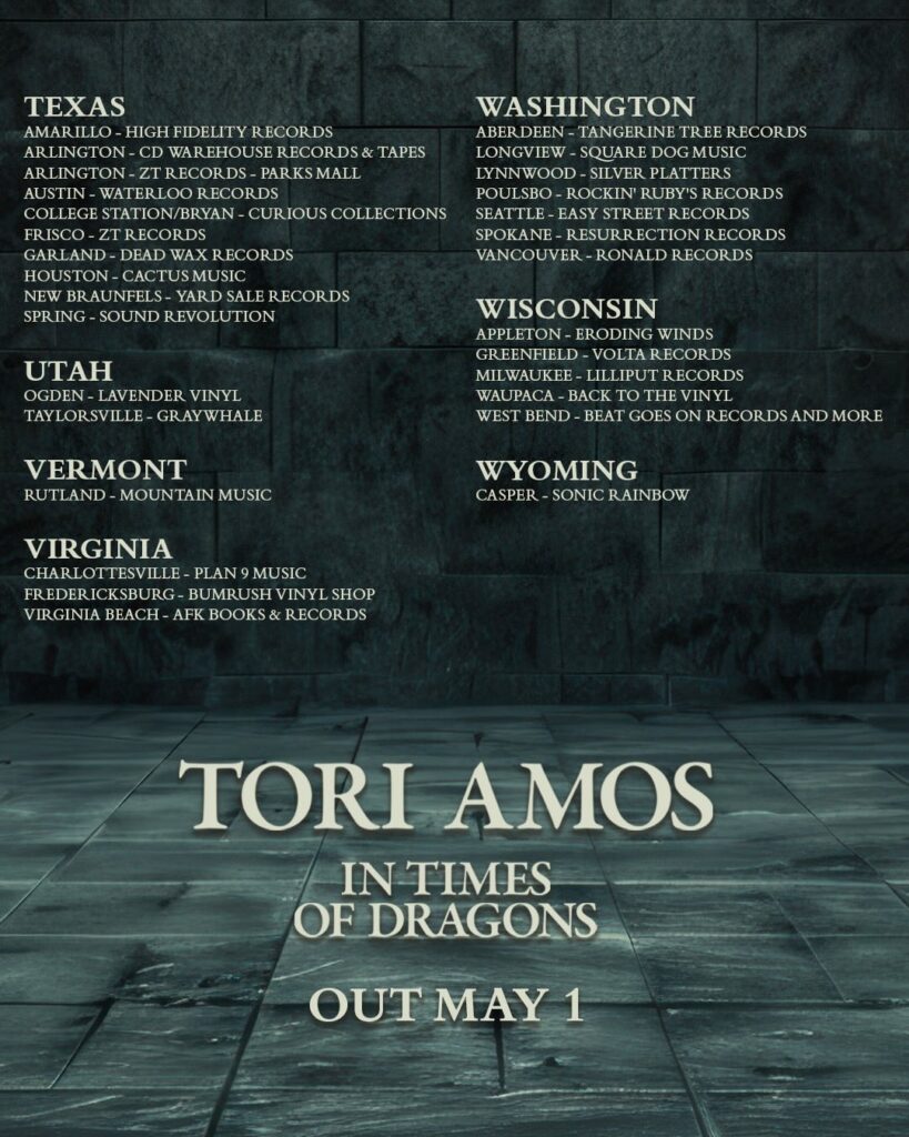 Tori Amos listening party graphic