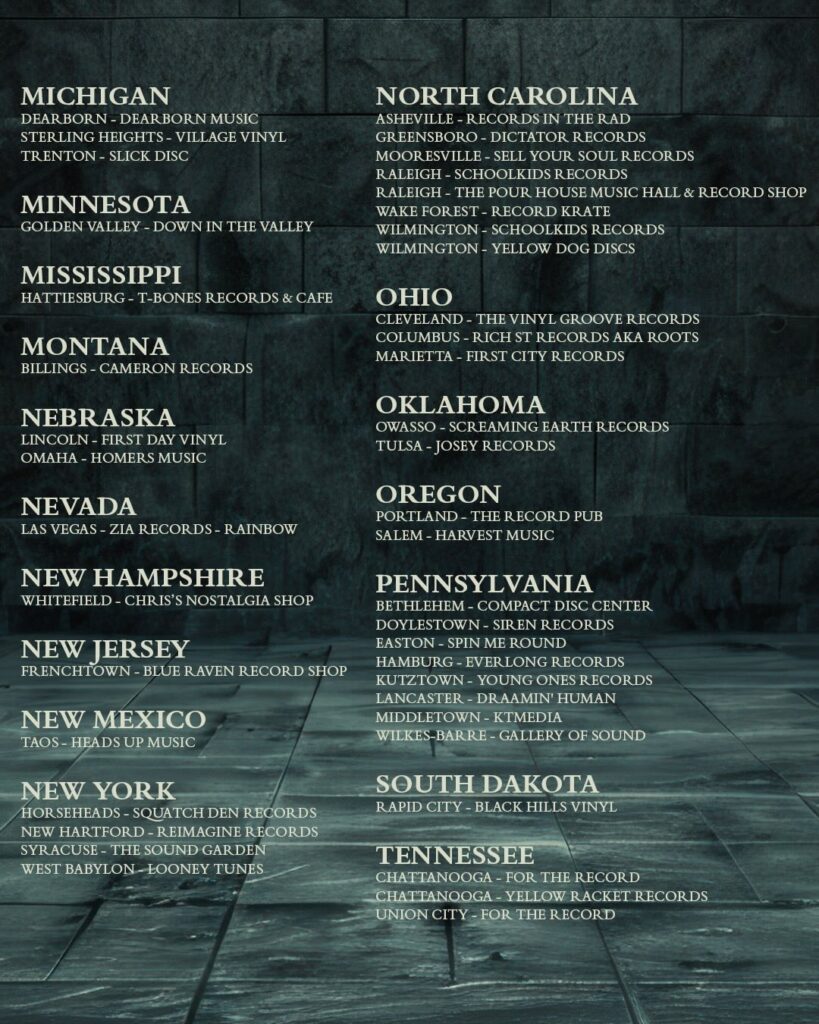 Tori Amos listening party graphic